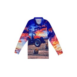 Mass Custom Long Sleeve Polo Shirt Design Left Chest Pocket Whole Print Dye Sublimation Dye Sublimation Center P1386 Mass Custom Long Sleeve Polo Shirt Design Left Chest Pocket Whole Print Dye Sublimation Dye Sublimation Center P1386